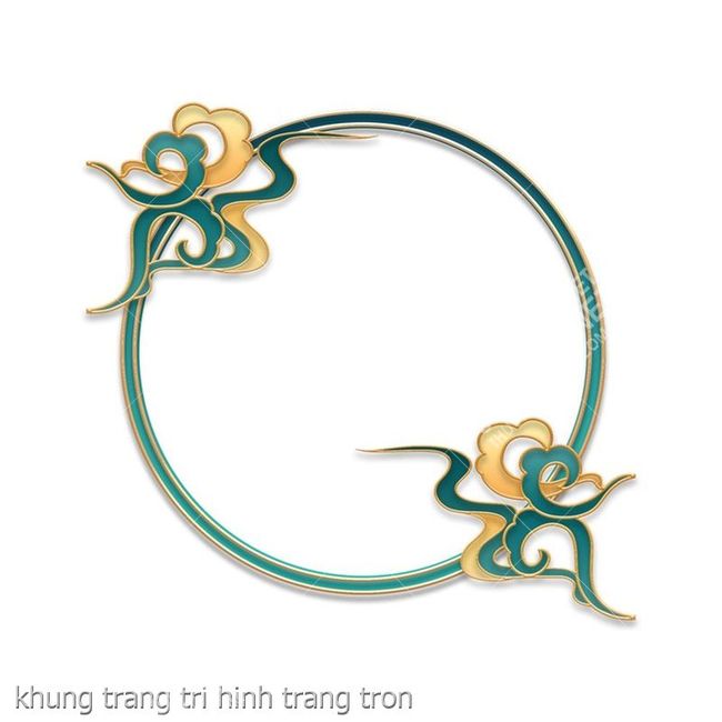 khung trang tri hinh trang tron